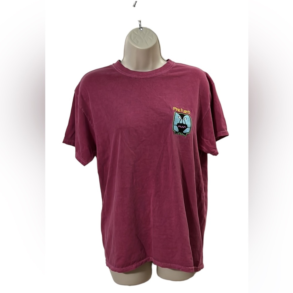 Pink Floyd Red T-Shirt by Goodie Two Sleeves embroidered front size medium